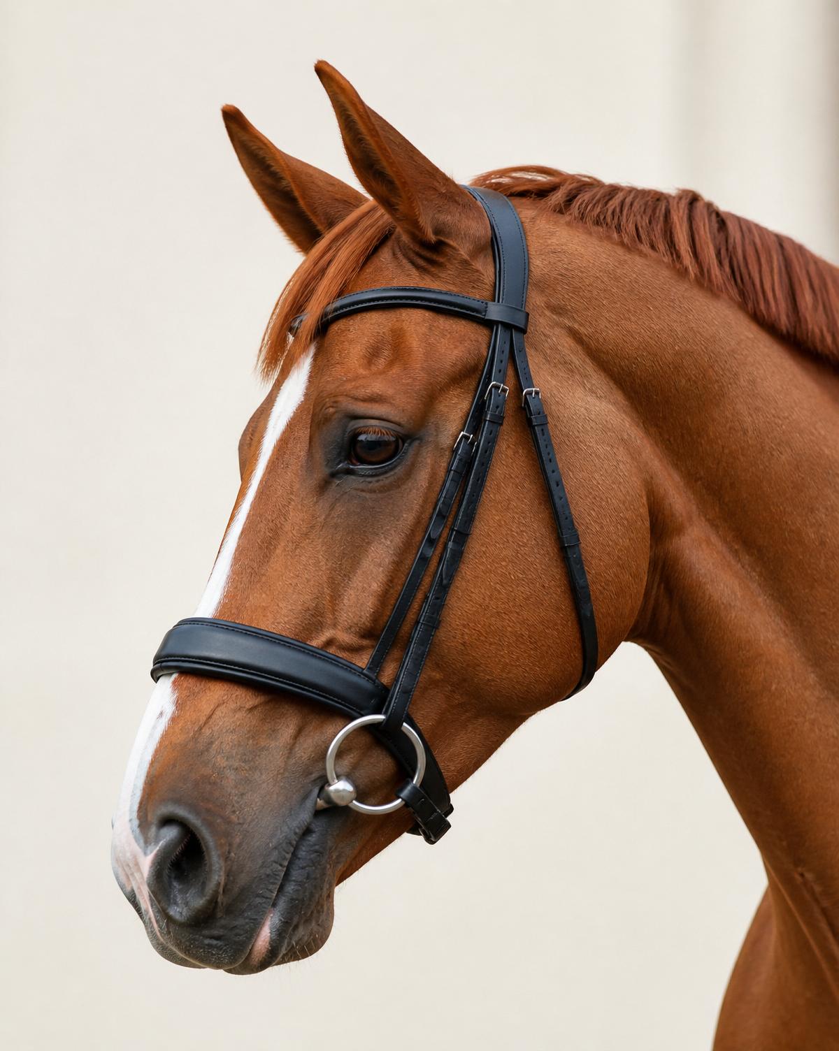 Portrait of an elite show jumping horse